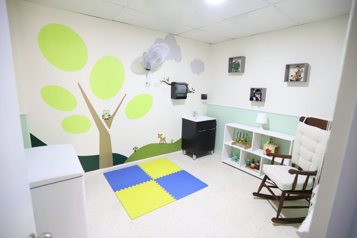 Una de las 23 nuevas Salas de Lactancia certificadas por el Ministerio de Salud Pública en las Estancias Infantiles o Centros de Atención Integral a la Primera Infancia que gestiona el INAIPI. 