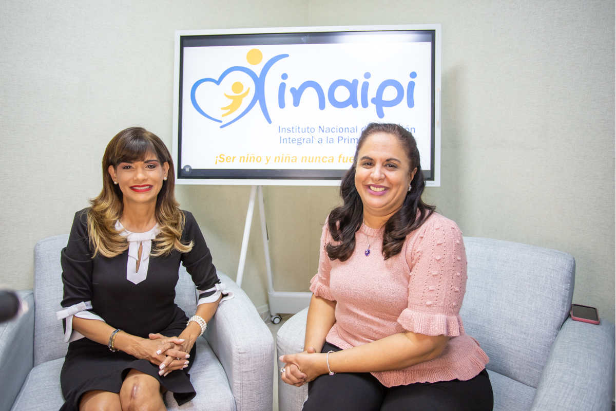 Nancy Canó, asesora de la Dirección de Desarrollo Infantil y María Mota, técnica nacional de Salud Emocional del Inaipi