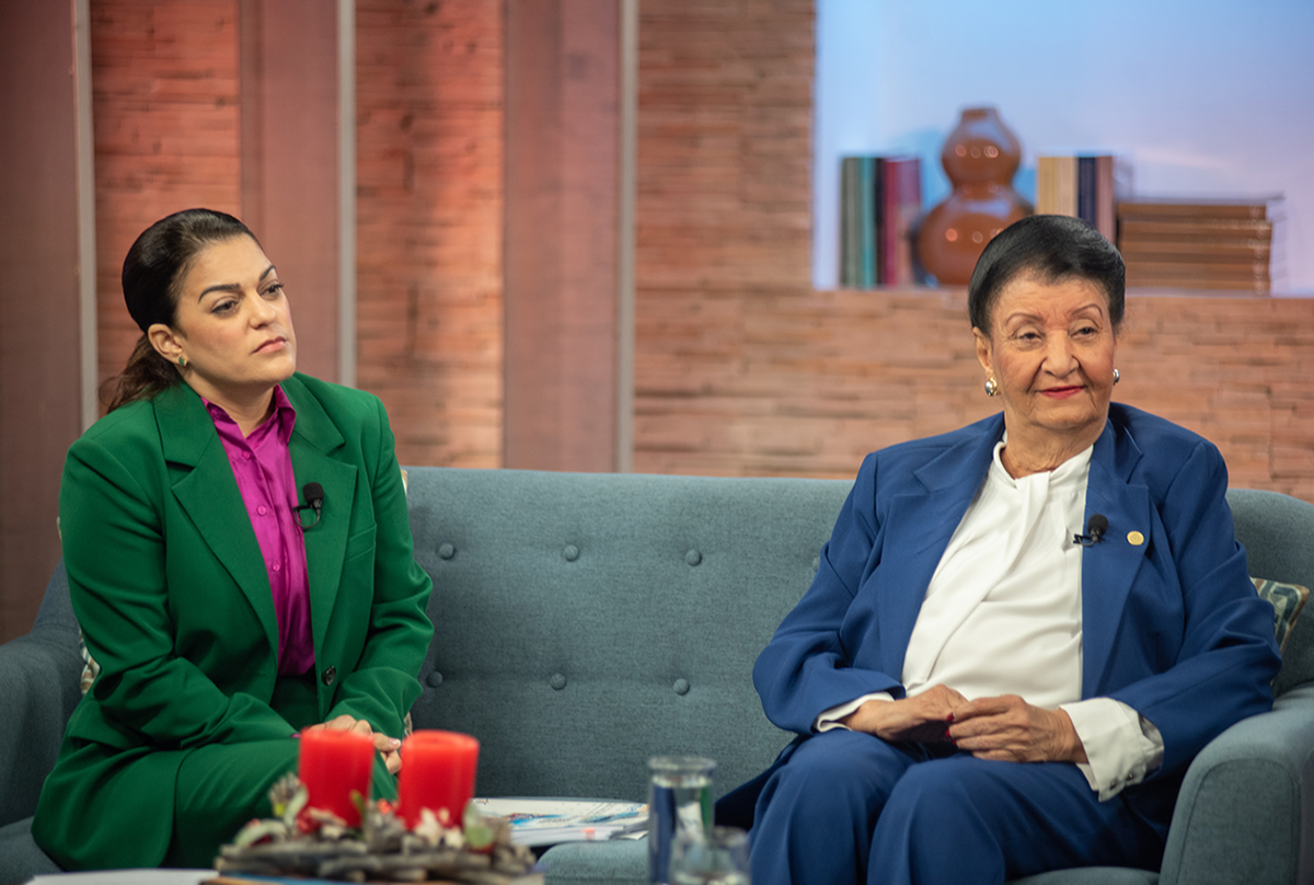 Besaida Manola Santana de Báez, directora ejecutiva del Inaipi en compañía de Penélope Melo, directora de Desarrollo Infantil