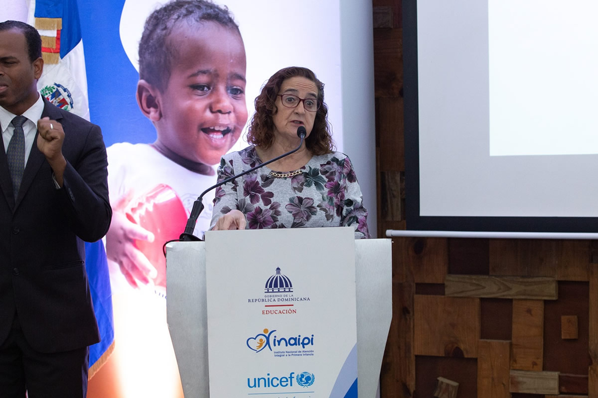Doctora Rosa Elcarte, representante de UNICEF en el país