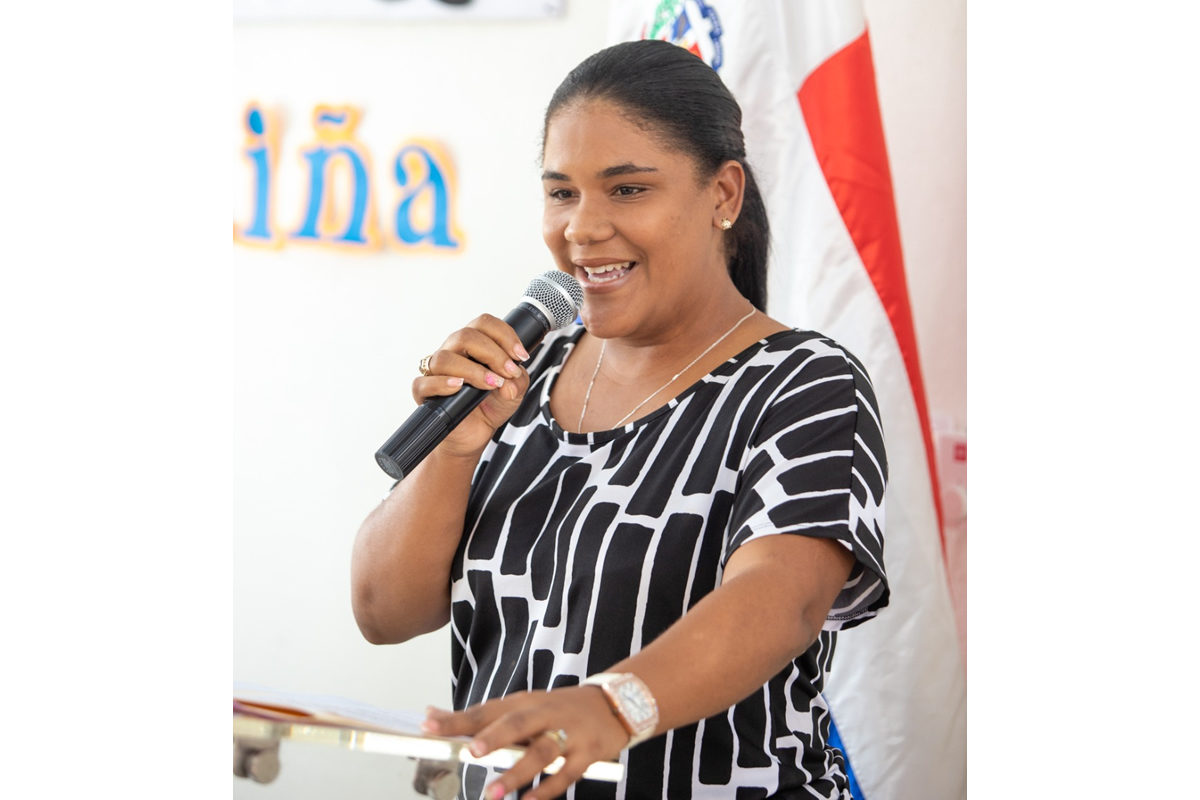 Yasiris Paredes, en representación de las madres y familias beneficiadas