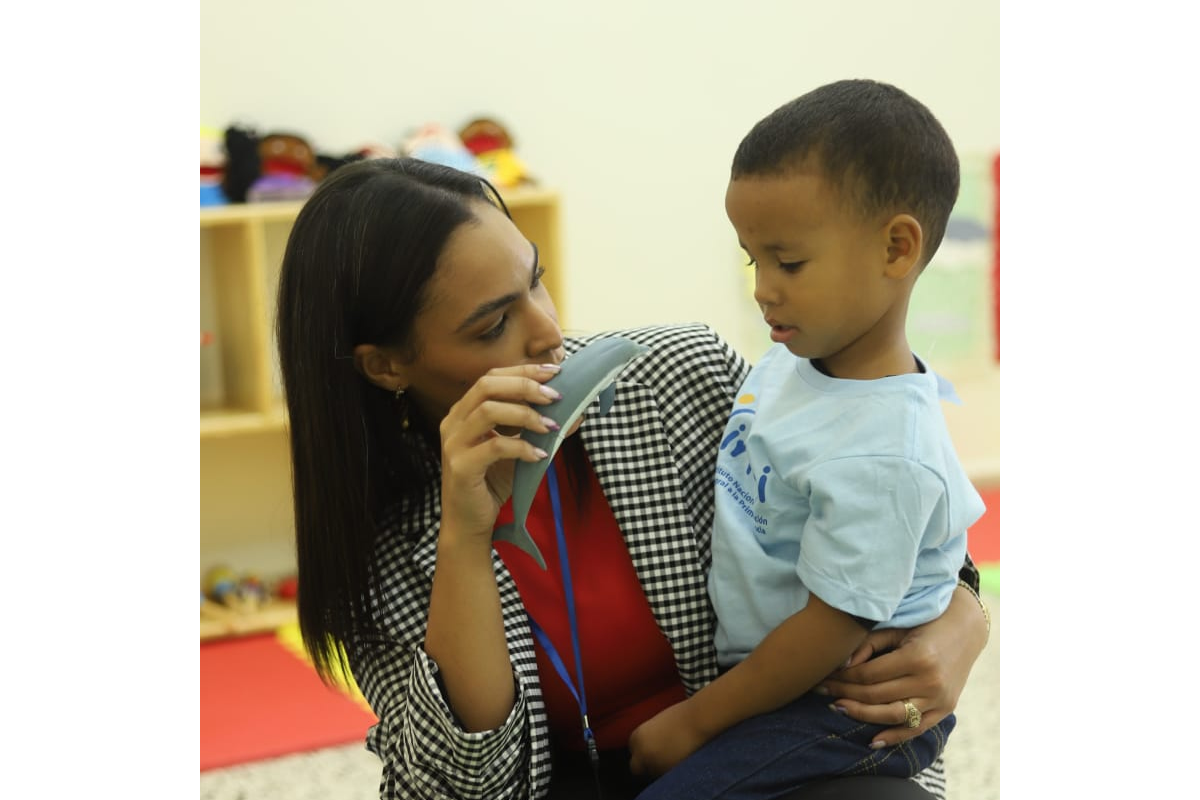Madre con su hijo en el Centro