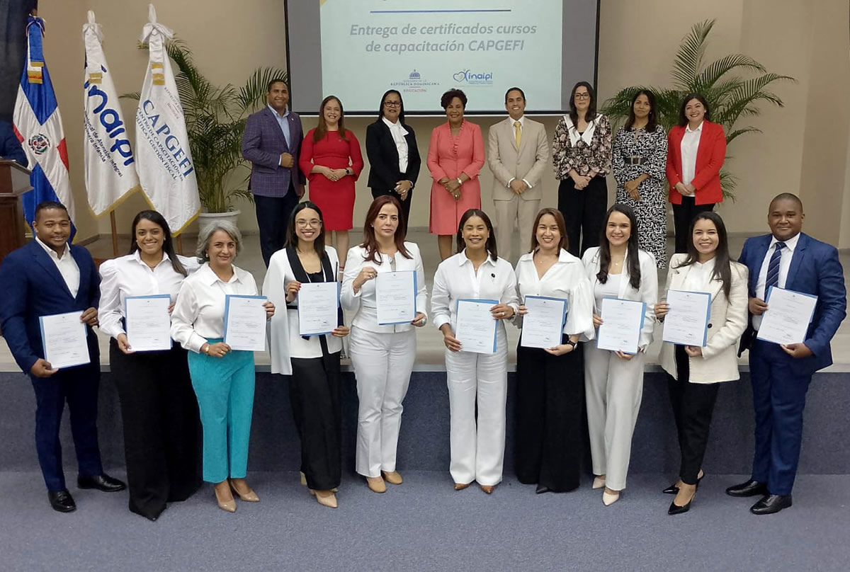 INAIPI realiza entrega de certificados a colaboradores capacitados por el CAPGEFI