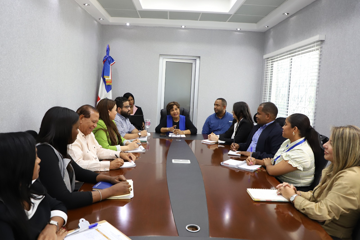 La directora ejecutiva del INAIPI, Josefa Castillo Rodríguez, encabezó la reunión en la que participaron las tres subdirectoras de la institución, así como representantes de las direcciones de Gestión de Redes de Servicios, Operaciones, Articulación Territorial, el Departamento de Seguridad Física y las divisiones de Salud y Seguridad Laboral