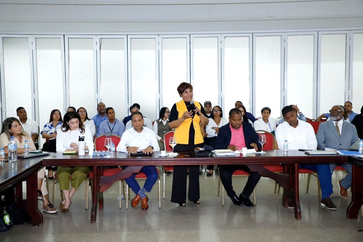 Josefa Castillo Rodríguez, directora ejecutiva del INAIPI se dirige a los presentes durante la tercera Mesa Técnica del INAIPI